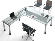Glass Executive Desk CG-BLBT-14